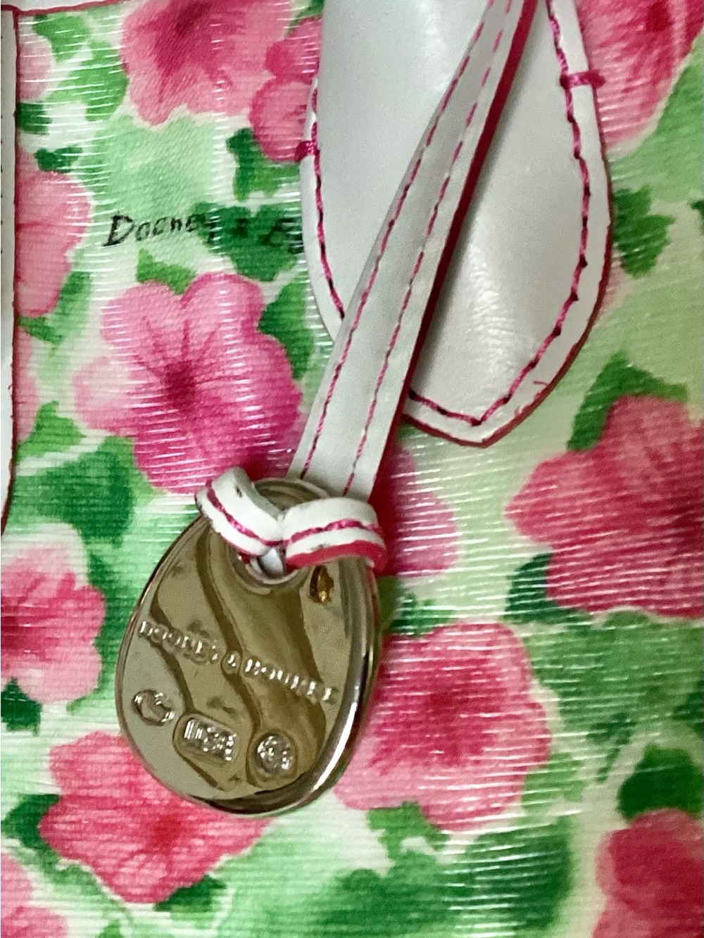 Dooney & Bourke White & Pink Floral Satchel - Picture 10 of 16